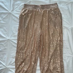 Sequin jogger pants